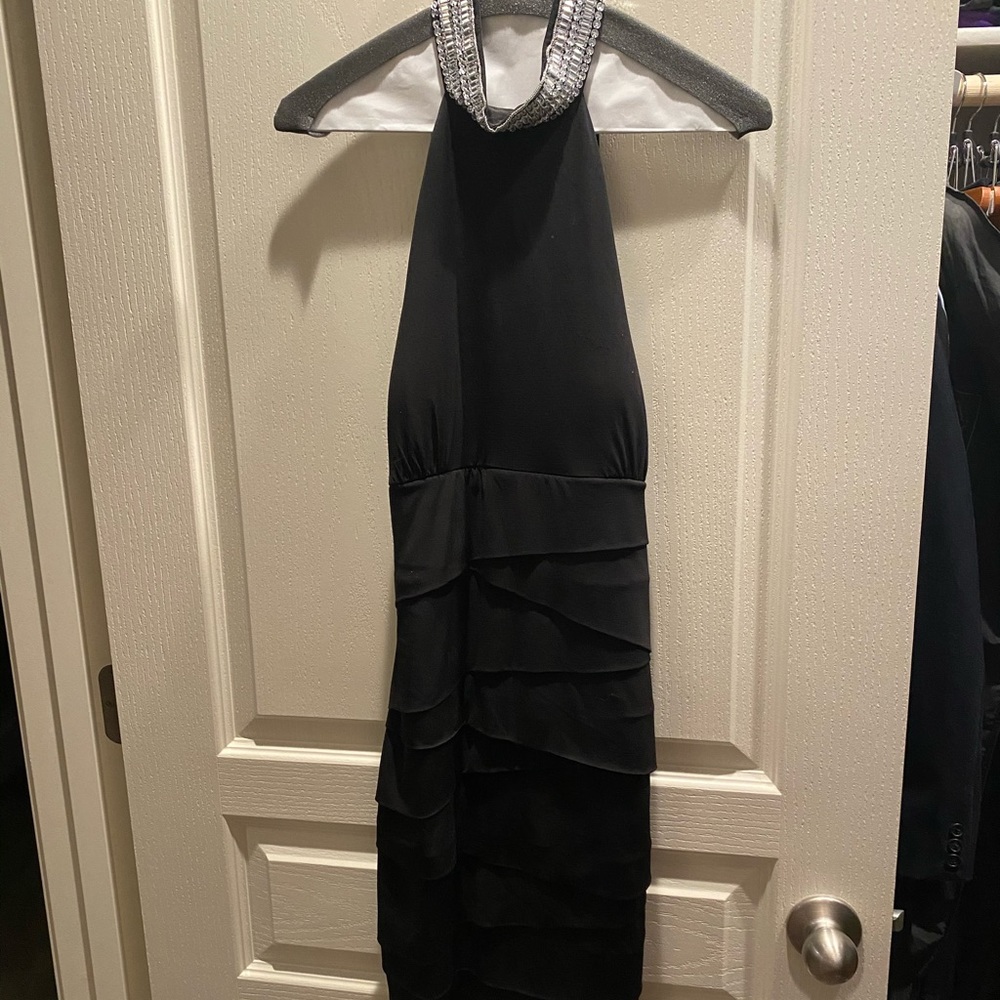 Gorgeous Windsor embellished black fitted dress homecoming